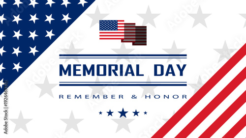 Memorial Day 2026 American Flag Background Wallpaper for Memorial Day Weekend Holiday Design