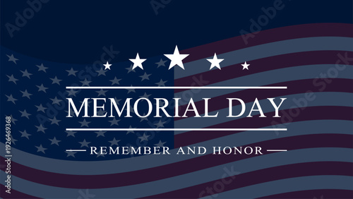 Memorial Day 2026 American Flag Background Wallpaper for Memorial Day Weekend Holiday Design