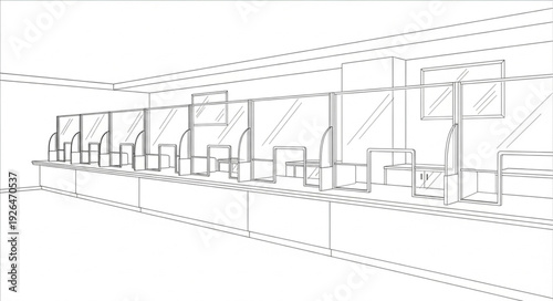 Black and White Architectural Blueprint.