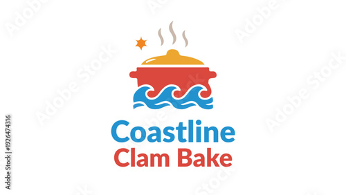 Coastline Clam Bake Logo Design Template