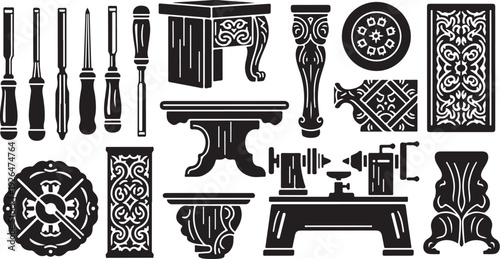 Collection of NFC payment terminals and mobile devices icons