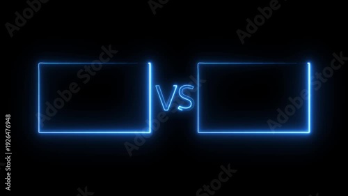 neonlit versus comparison template with blue outlines