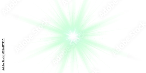 фотографія High-quality green light effect with sparkling star and flares, featuring shimmering highlights and starry flares for a beautiful shimmering lens flare light effect on green backgrounds