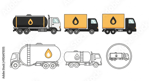 Oil Tanker Trucks - A Collection of Fuel Transportation Vehicles.