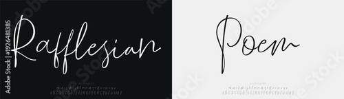 Rafflesian Poem, signature Font Calligraphy Logotype Script Brush Font Type Font lettering handwritten
