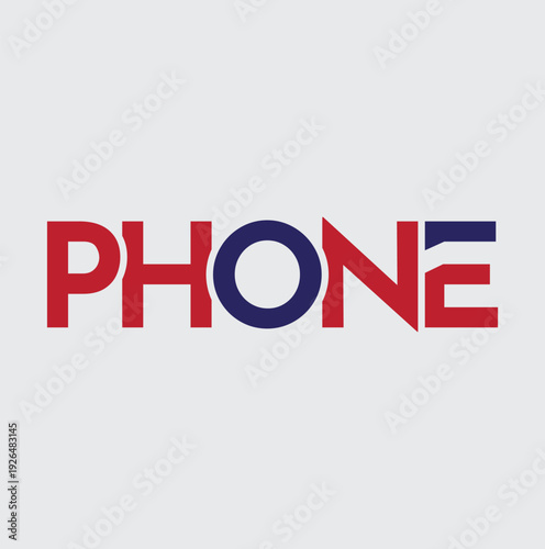 phone letter mark text design , word mark and typography design vector, creative and business professional unique business design phone word mark text
