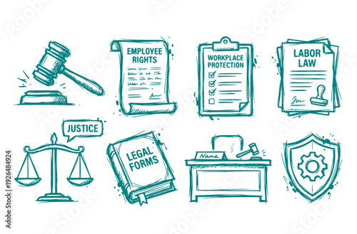 Worker Compensation Legal Claim Judge Gavel Courtroom Occupational Injury Lawsuit Employee Rights Workplace Settlement