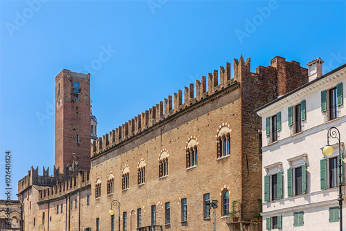 Wallpaper Mural Palazzo Bonacolsi (also known as Palazzo Castiglioni) is a 13th-century aristocratic Gothic palace located in the centre of Mantua in Piazza Sordello. Mantua, Italy Torontodigital.ca