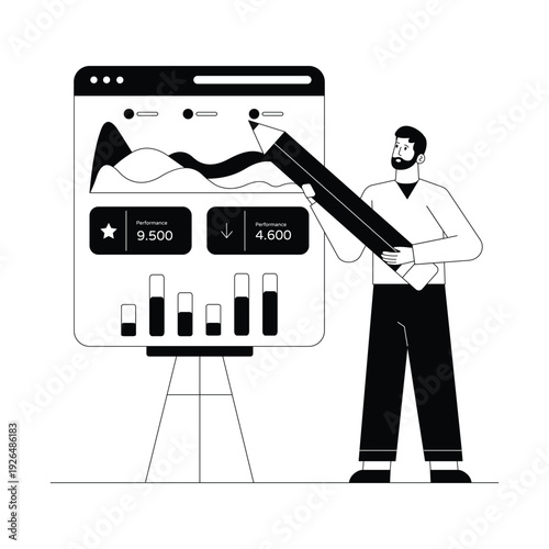 Seo Dashboard  Vector illustration. EPS 10