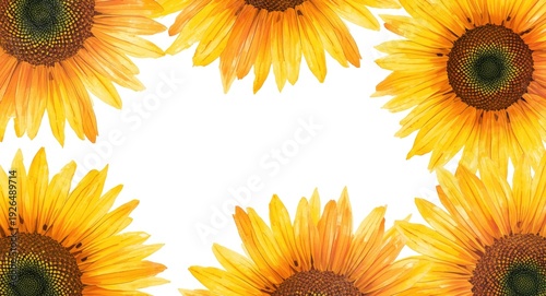 Watercolor Style Sunflower Floral Clipart Set