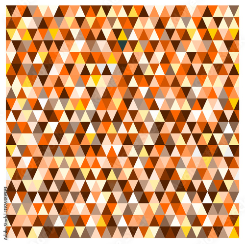 Geometric colorful pattern in brown, orange and yellow, vector illustration