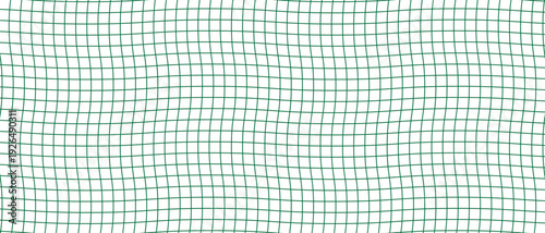 Wavy grid pattern background with distorted squares in light green and white