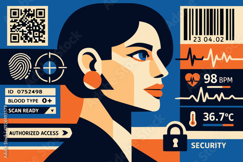 Biometric & Identification Icon Illustrations
