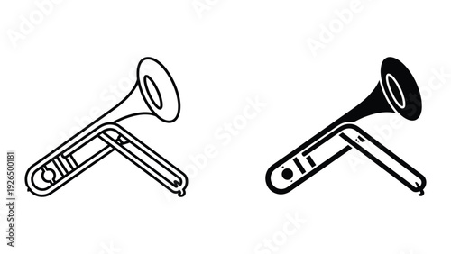 Bicycle horn illustrations