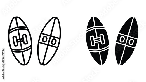 Rugby balls logo emblem icon