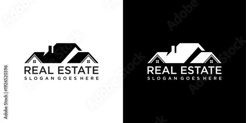 Roof and home logo vector design concept. Real estate logo
