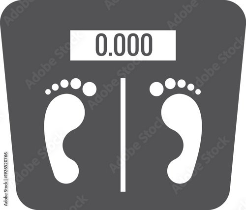 Body weight scales black icon. Fitness tool