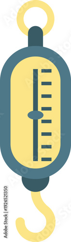 Hanging weight scales color icon. Industrial tool