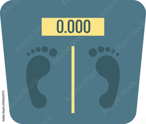 Gym scales. Electronic body weight color icon