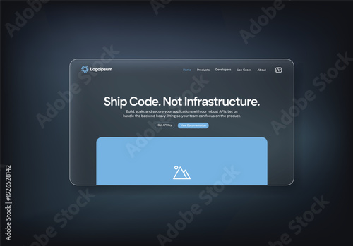 Cloud Application Interface: Clean and modern, this interface showcases a cloud application platform, with a focus on seamless code deployment and infrastructure-free solutions.