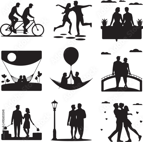 couples in love romantic relationships and activities together