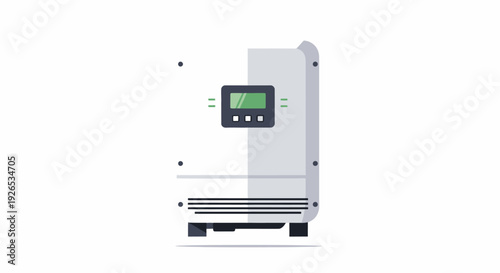 Modern industrial electrical power supply unit with digital display.