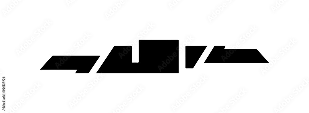 Obraz premium Modern Minimalist Abstract Geometric Logo Design