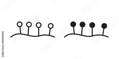 Acupuncture icons for templates, web design and infographics