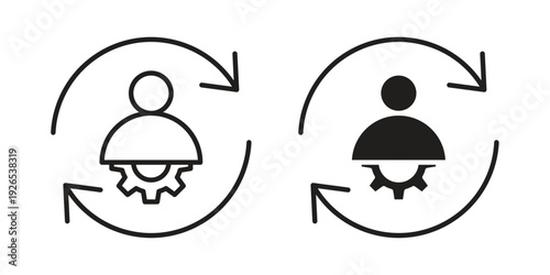 Adaptation icons for templates, web design and infographics