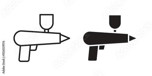 Airbrush icons for templates, web design and infographics