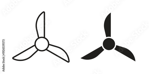 Airscrew icons for templates, web design and infographics
