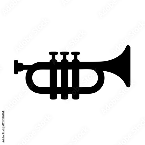 Trumpet Silhouette Emblem