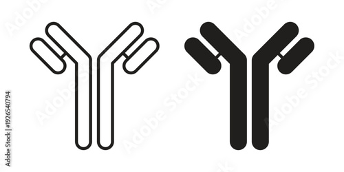 Antibody icons for templates, web design and infographics