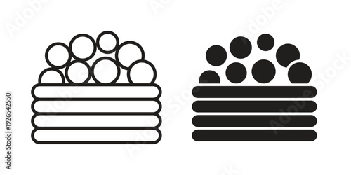Ball pit icons for templates, web design and infographics