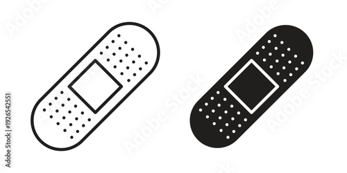 Band aid icons for templates, web design and infographics