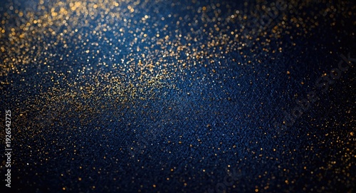 Wallpaper Mural Festive navy blue canvas with sparkling golden particles and foil texture Torontodigital.ca
