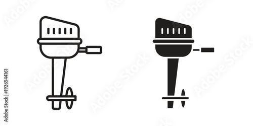 Boat Engine icons for templates, web design and infographics