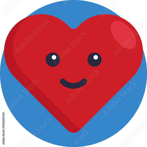 A friendly smiling face used to show kindness, love, or emotional warmth.