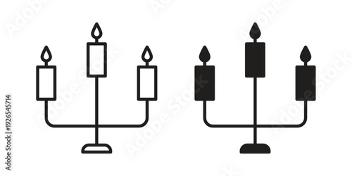 Candelabra icons for templates, web design and infographics