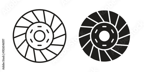 Car clutch icons for templates, web design and infographics