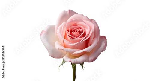 Single rose bloom presented on a clean white background featuring clipping path