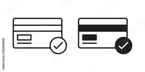 Card payment icons for templates, web design and infographics