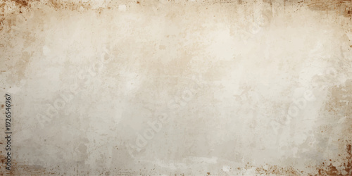 A blank aged parchment with a stained grunge texture and vintage brown pattern creates a damaged antique paper backdrop for a retro book page design;