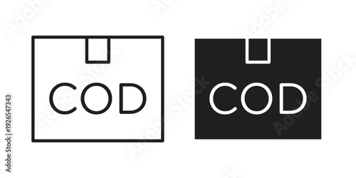 Cash on delivery icons for templates, web design and infographics