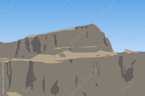 Natural illustration with mountains in simple style