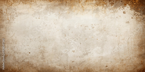 A blank antique parchment background with a stained brown grunge texture and aged beige paper patterns creates a worn vintage retro design for a rough textured ancient wall
