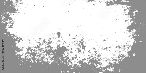 Vintage black ink splat and grunge floral pattern on a dirty paper texture design with an artistic splash border illustration