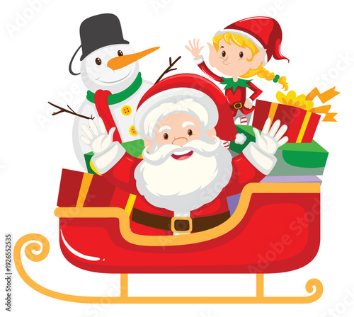 santa claus and a little boy