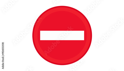 Digital No Entry Sign on Mobile Screen