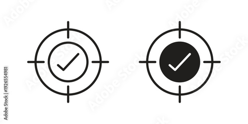 Accuracy icons simple design. Vector illustration for web ui